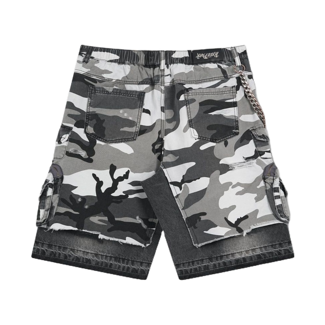 HP Black Camo x Denim Cargo Short