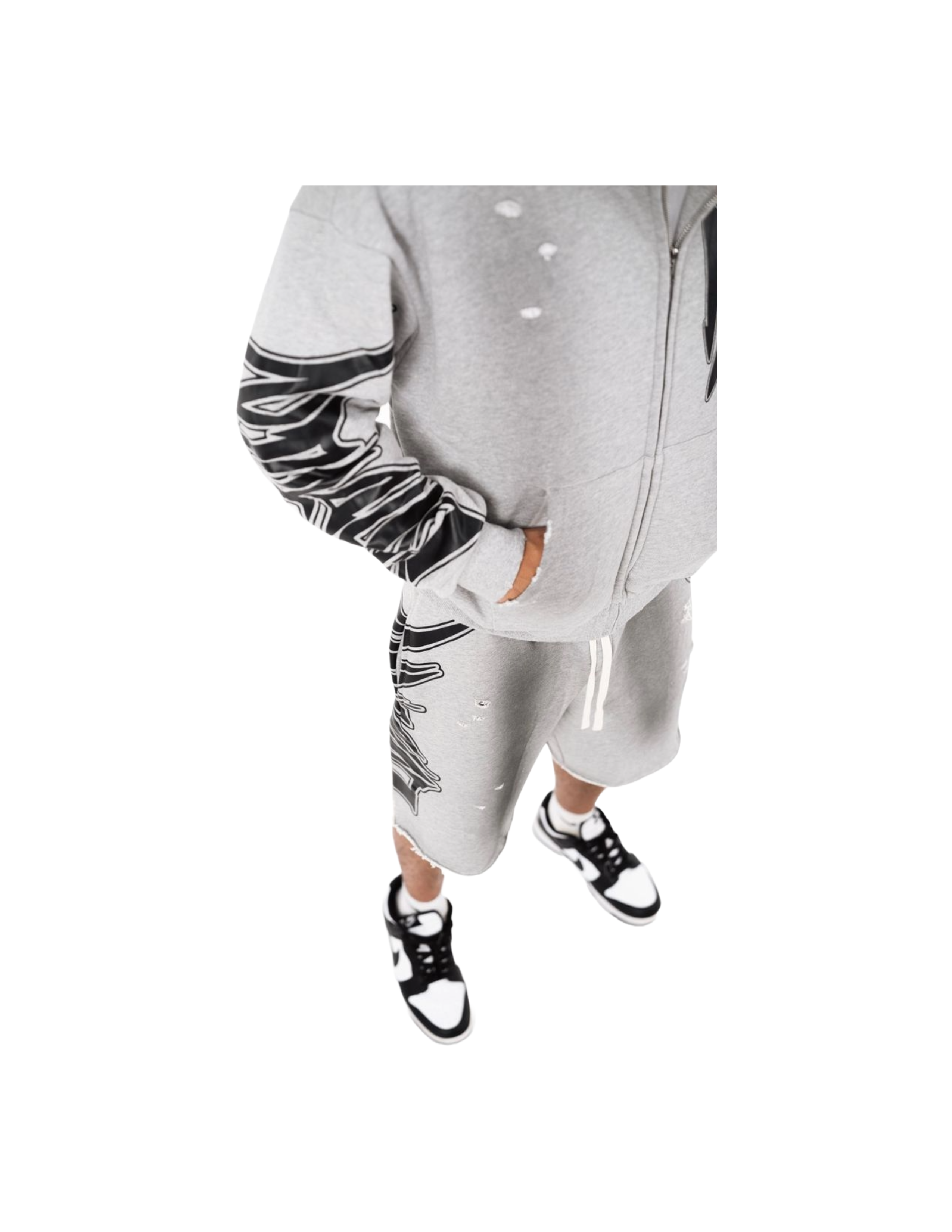 ME "GREY FADED SHORTS"