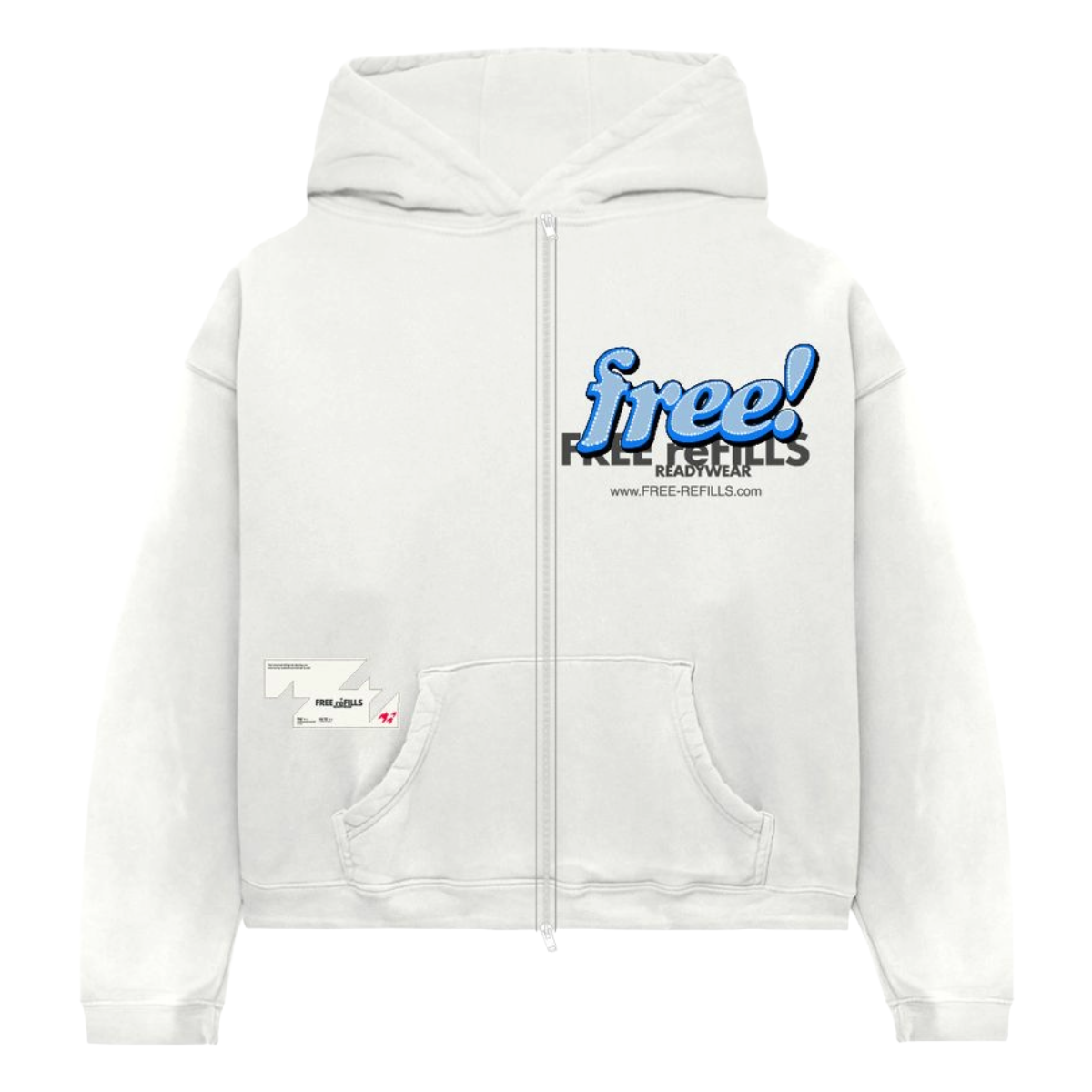 FR TABLOID HOODIE (WHT/BLUE)