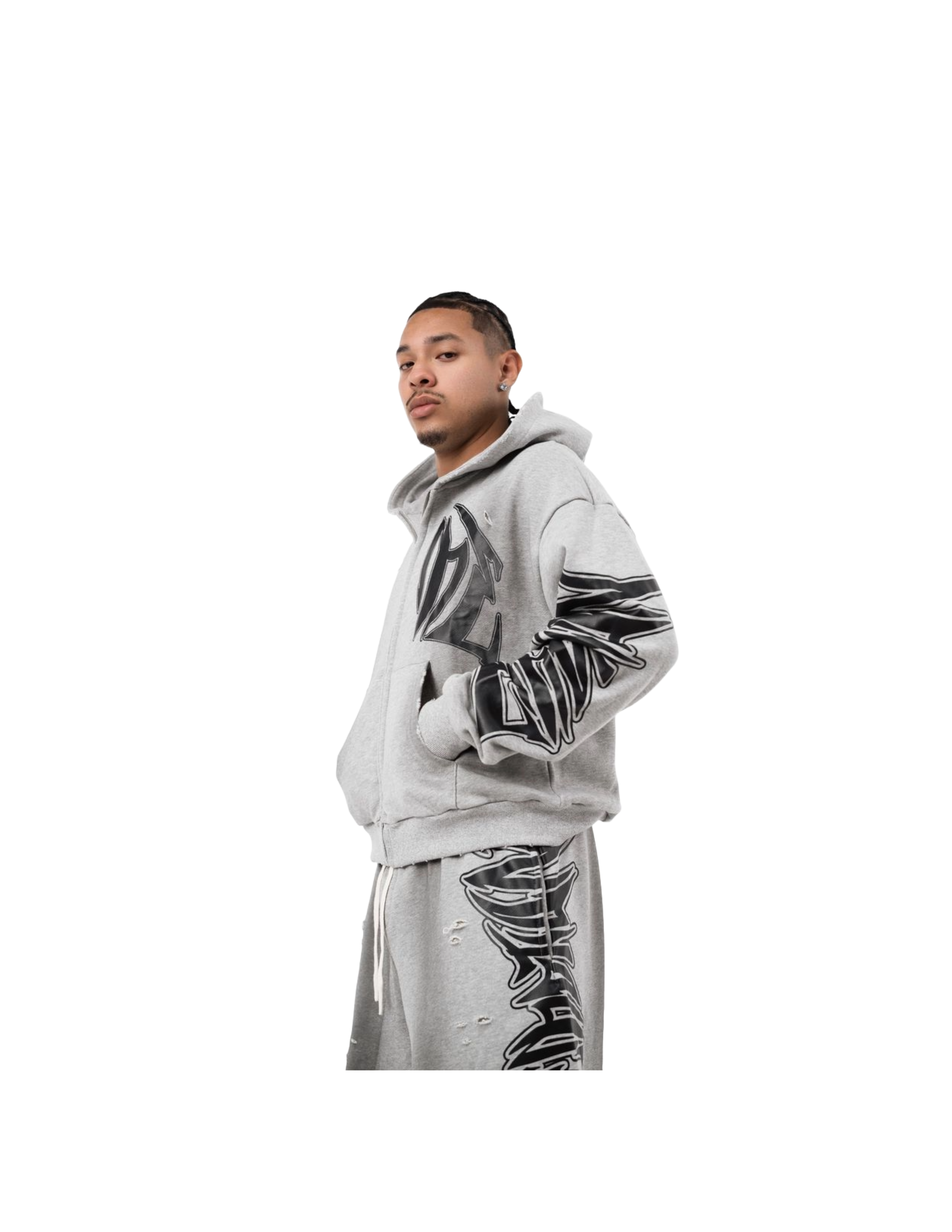 ME "GREY FADED HOODIE"