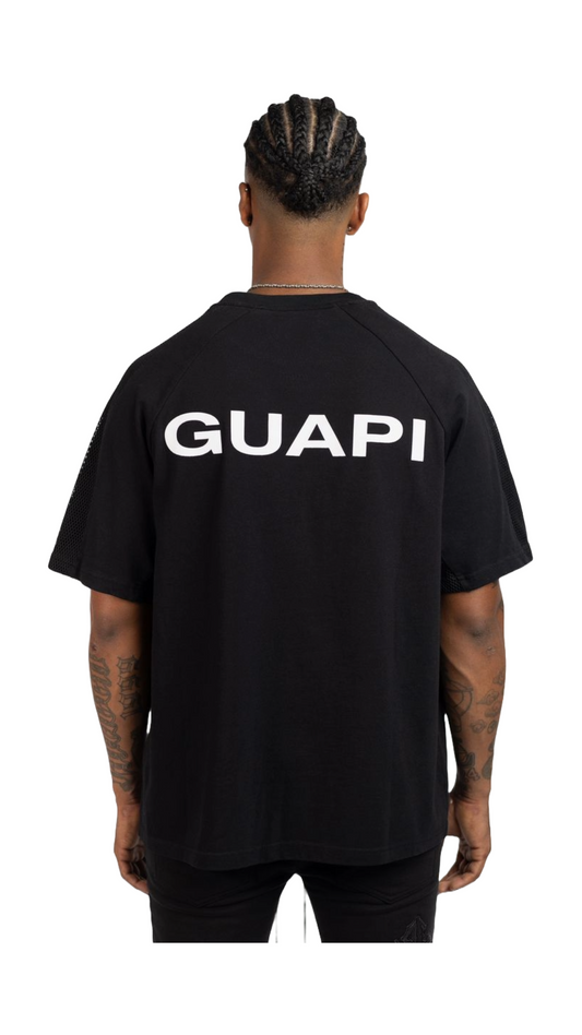 GUAPI OBSIDIAN BLACK HALF MOON TEE