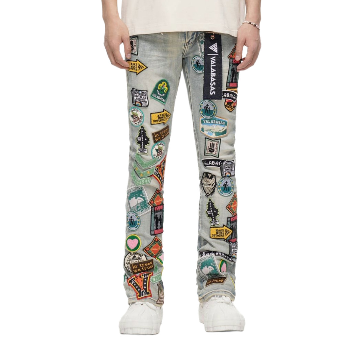 VALABASAS "AXIS" STACKED LIGHT BLUE DENIM