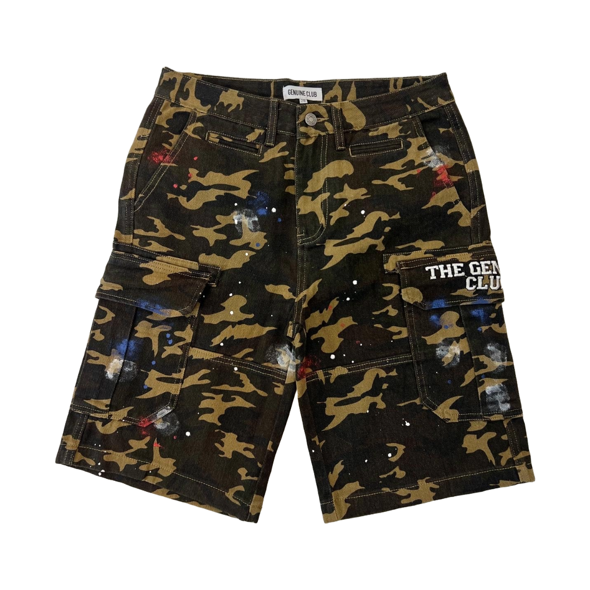 GC CAMO CARGO DENIM SHORTS