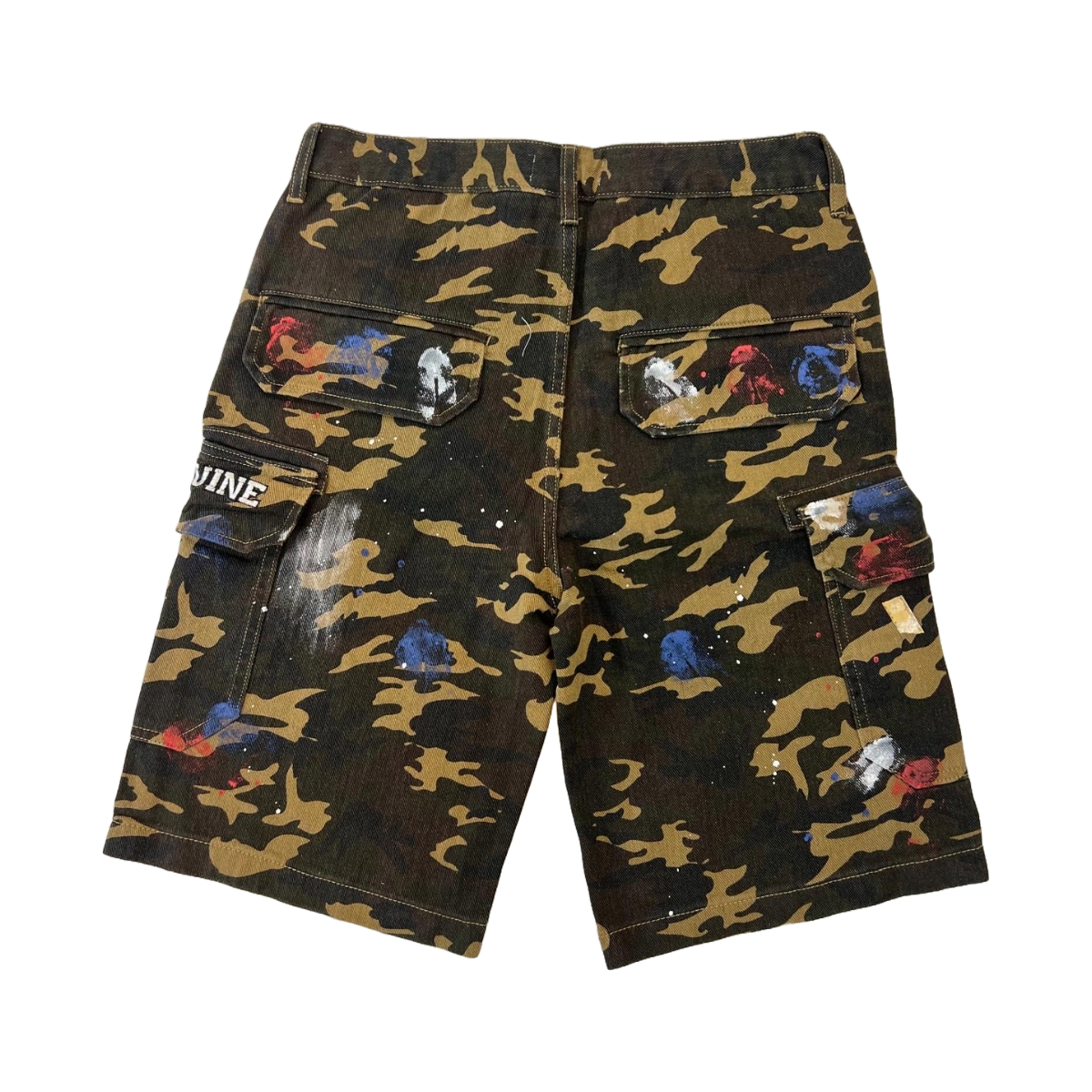 GC CAMO CARGO DENIM SHORTS