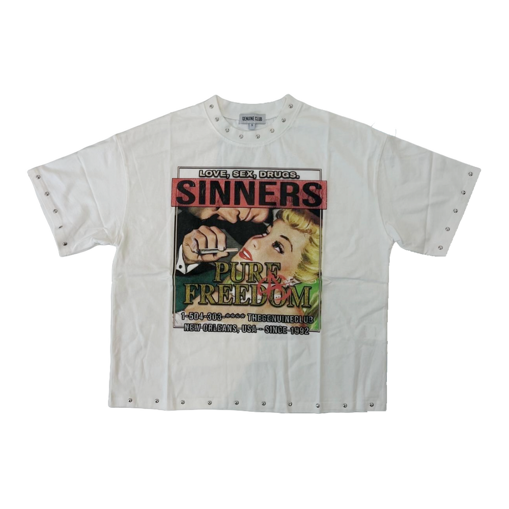 GC 'SINNERS' TEE - WHITE