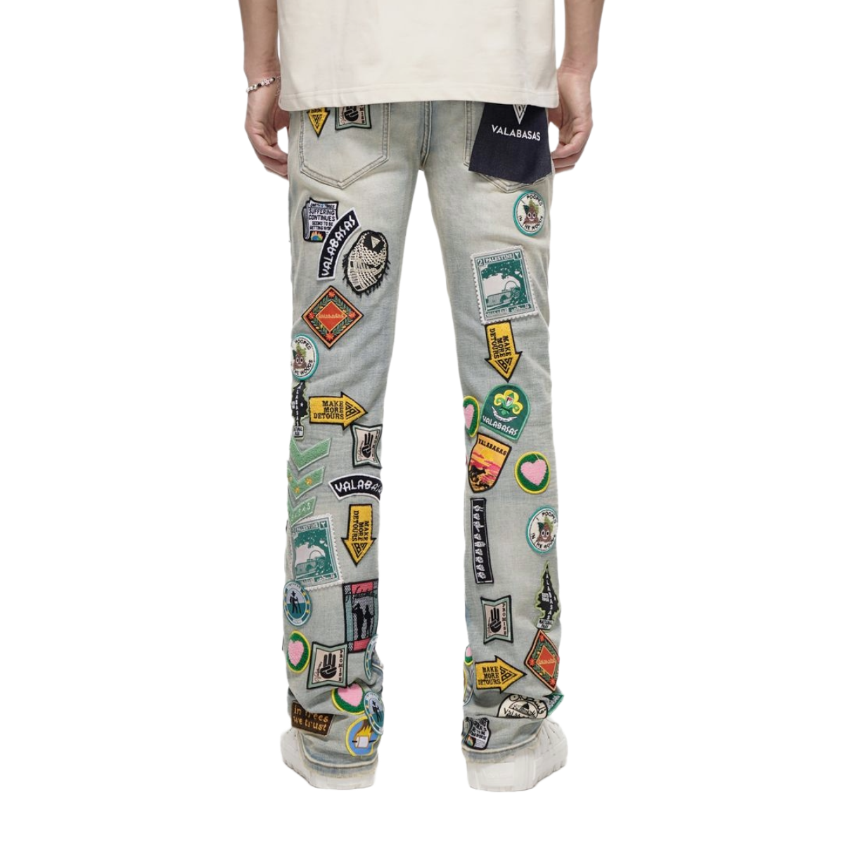 VALABASAS "AXIS" STACKED LIGHT BLUE DENIM