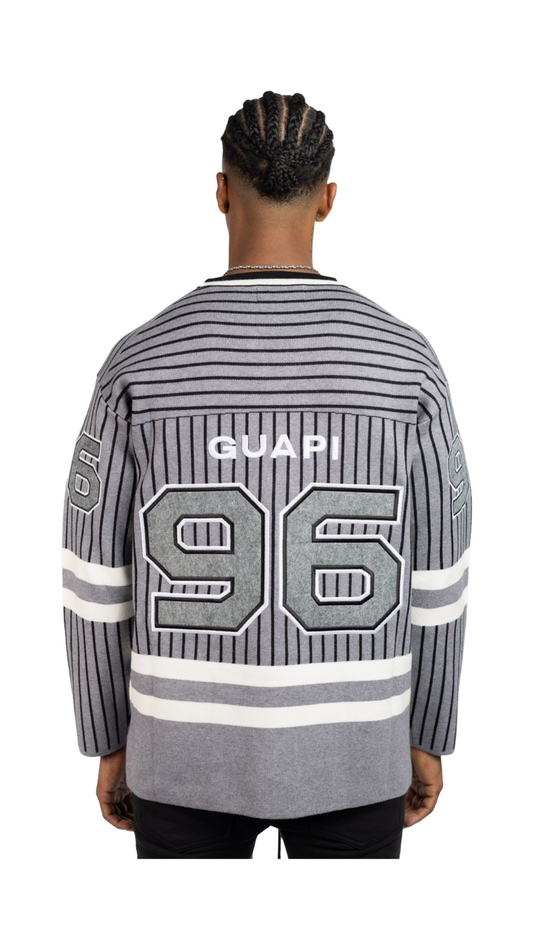 GUAPI SHARK GREY KNIT HOCKEY JERSEY