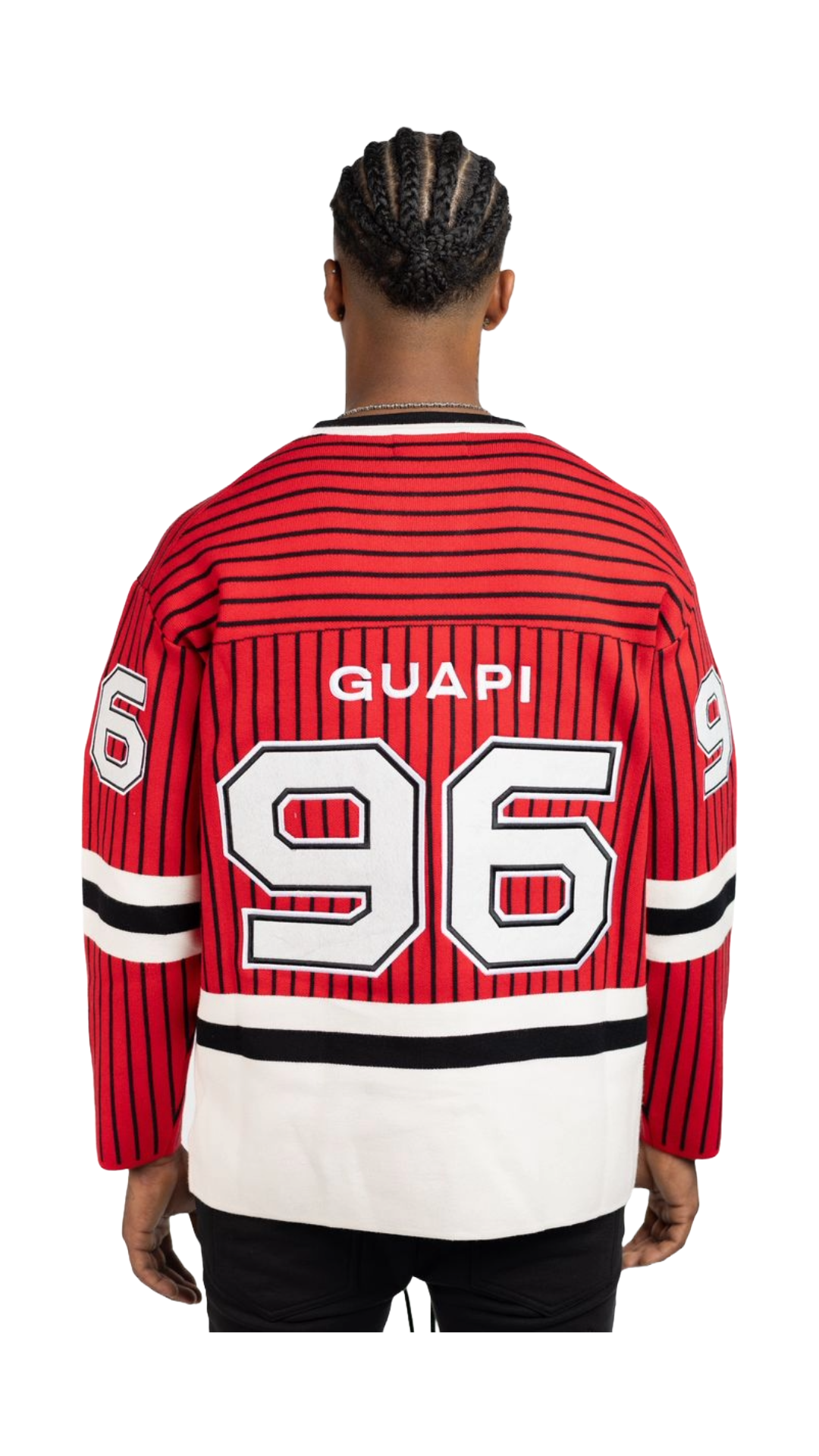 GUAPI BLOOD RED KNIT HOCKEY JERSEY