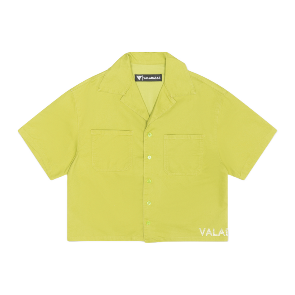 VALABASAS "SHINE" BUTTON DOWN - OLIVE