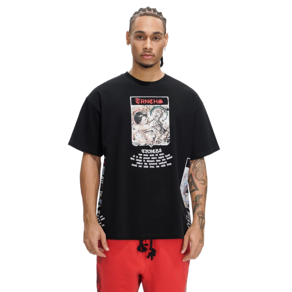 TRNCHS MILITANT GOTHIC BLACK TEE