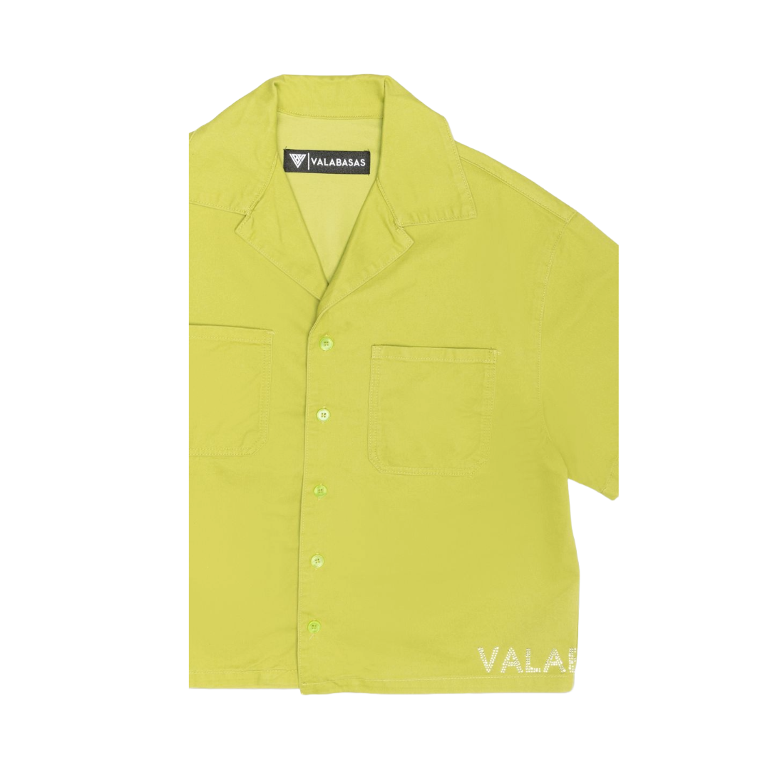 VALABASAS "SHINE" BUTTON DOWN - OLIVE