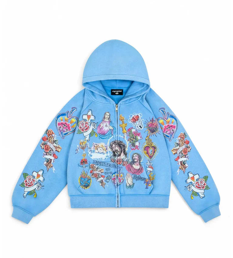 RIGHTEOUS BLUE RISEN ZIP UP