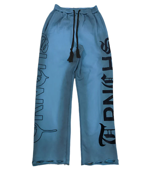 TRNCHS "CRIMSON SCRIPT" GAMA BLUE PANTS