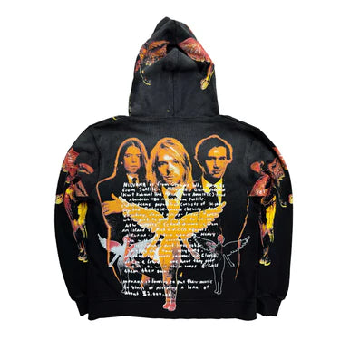 KOOL KIY "NEVERMIND" FADED BLACK HOODIE