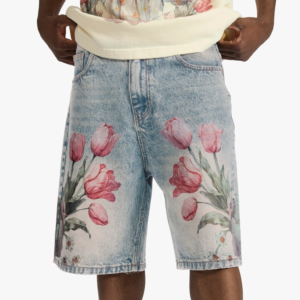 SH "HEAVENS GATE" SHORTS (LIGHT WASH)
