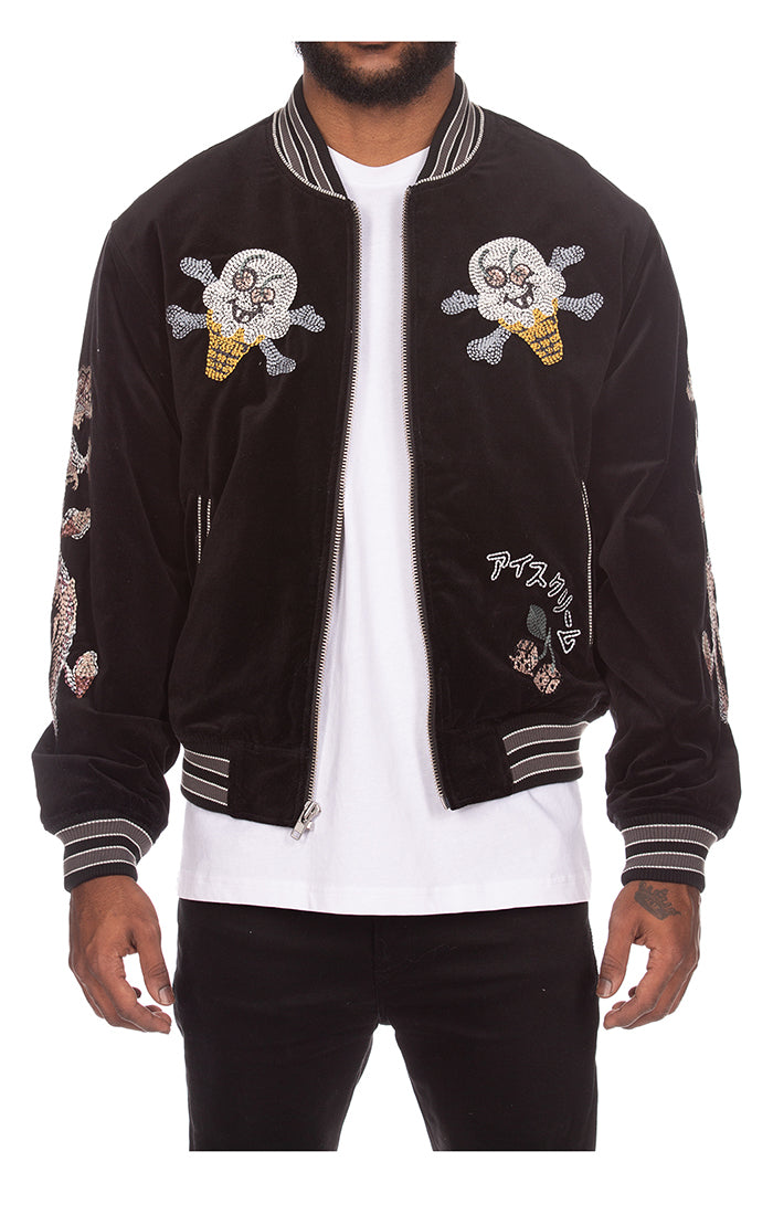 ICECREAM SKULL ISLAND JACKET (BLACK)