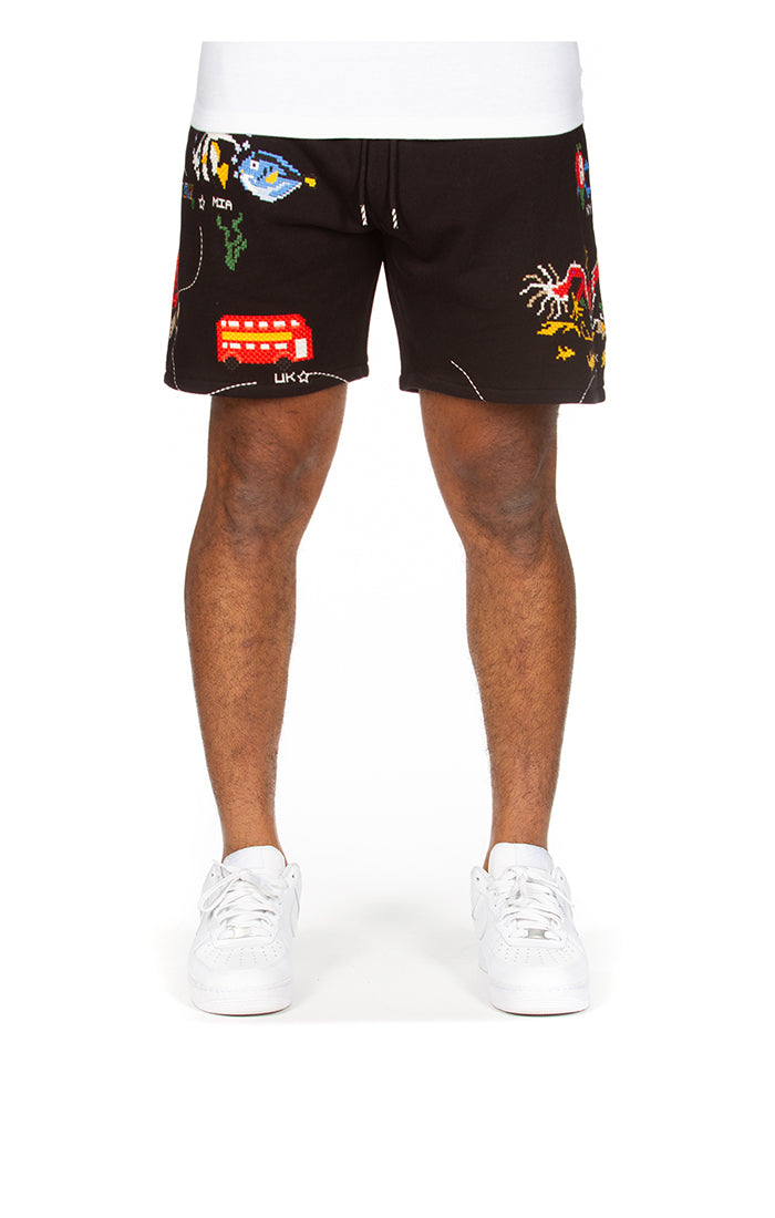 ICECREAM DESTINATION SHORTS (BLK)