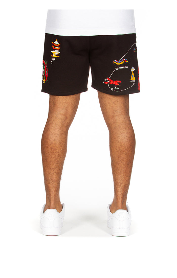 ICECREAM DESTINATION SHORTS (BLK)