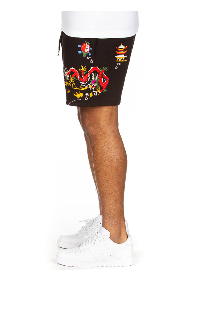 ICECREAM DESTINATION SHORTS (BLK)