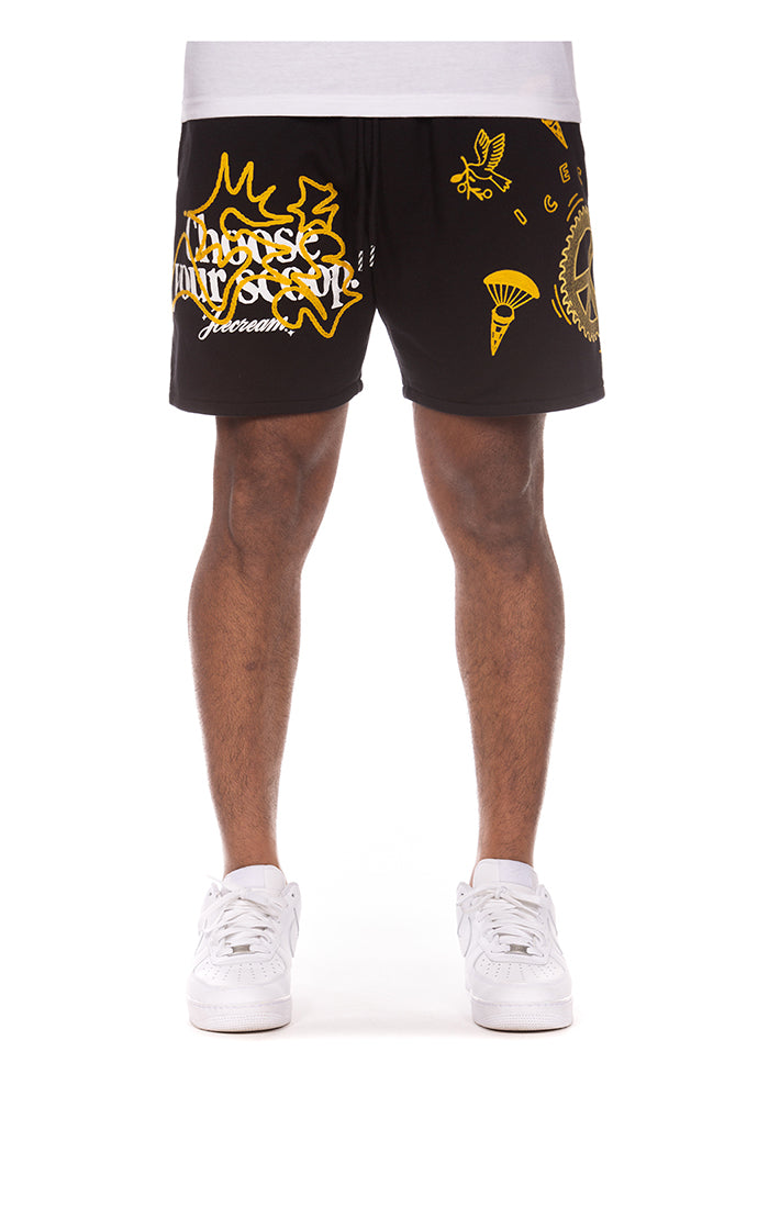 ICECREAM SCOOP SWEATSHORTS (BLK)