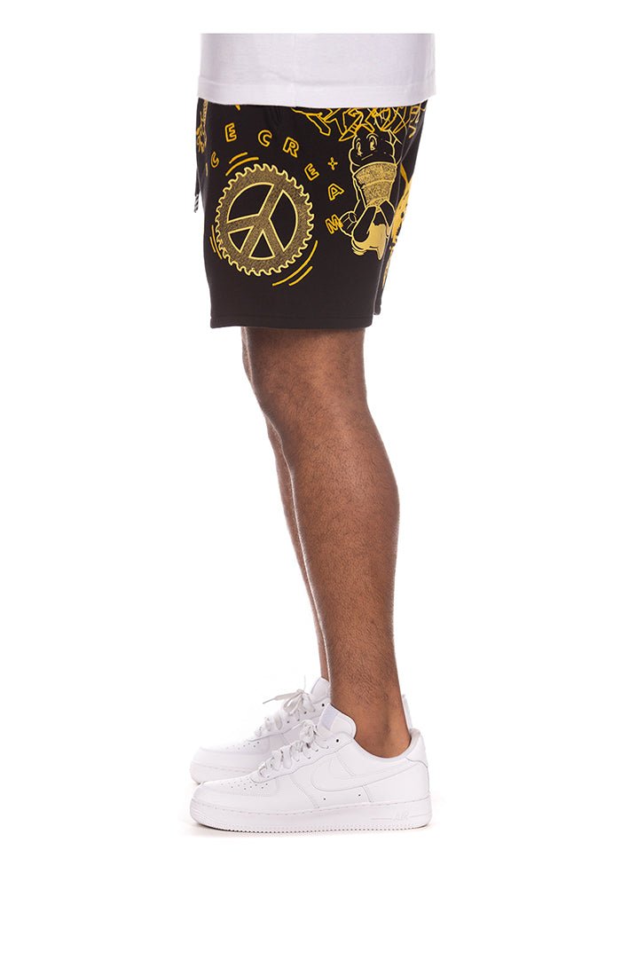 ICECREAM SCOOP SWEATSHORTS (BLK)