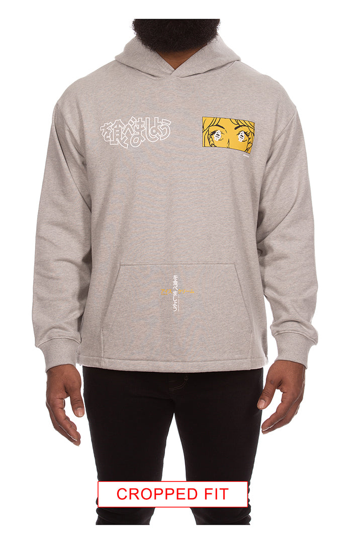 IC THESE EYES GREY HOODIE (CROP FIT)