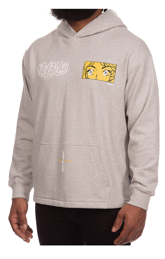 IC THESE EYES GREY HOODIE (CROP FIT)