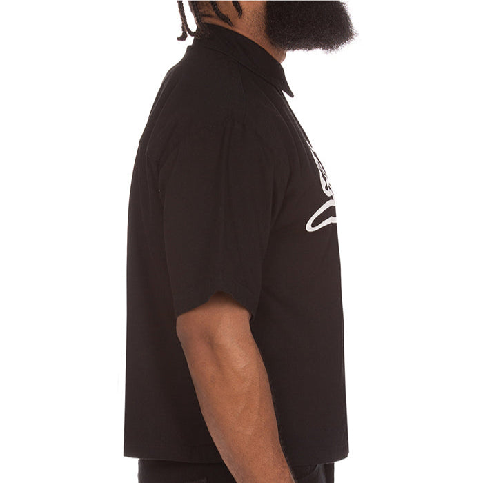 IC BLACK DOG SS WOVEN SHIRT (CROPPED)