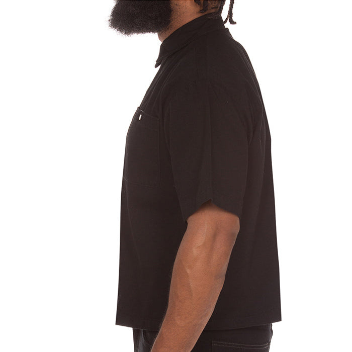 IC BLACK DOG SS WOVEN SHIRT (CROPPED)