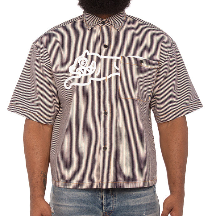 IC PIN SS WOVEN SHIRT (CROPPED)
