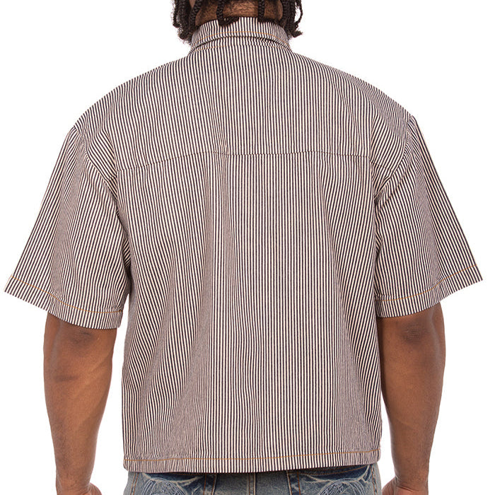 IC PIN SS WOVEN SHIRT (CROPPED)