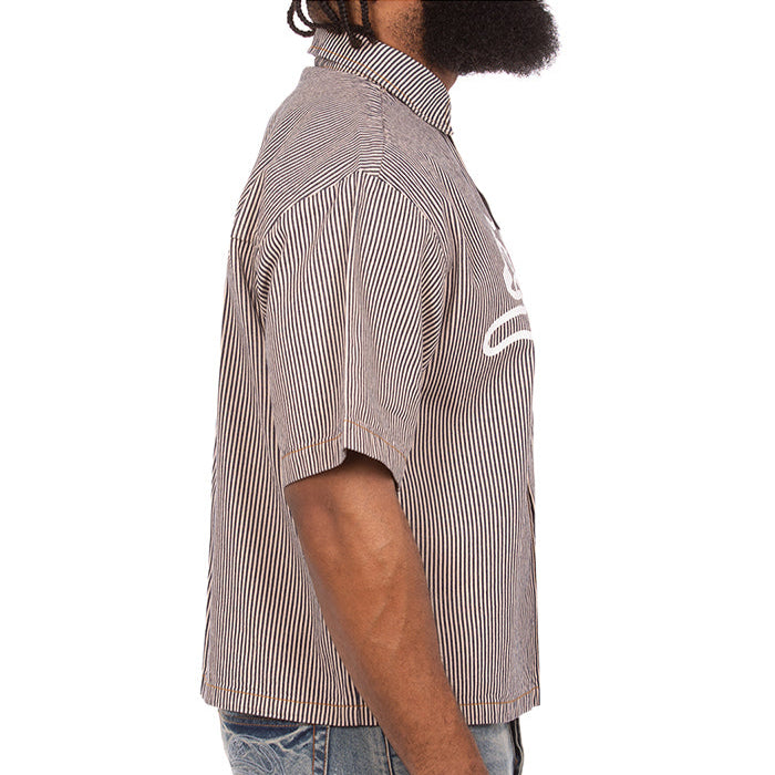 IC PIN SS WOVEN SHIRT (CROPPED)