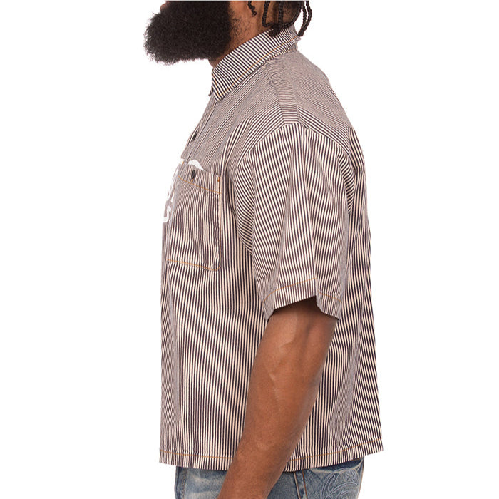 IC PIN SS WOVEN SHIRT (CROPPED)