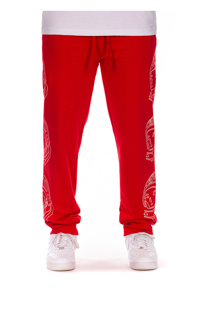 BB HELMET LINE SWEATPANTS (RED)