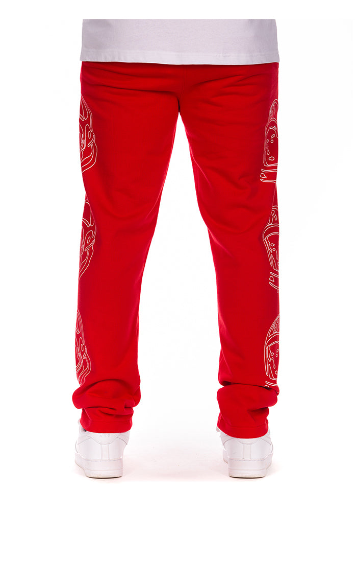 BB HELMET LINE SWEATPANTS (RED)