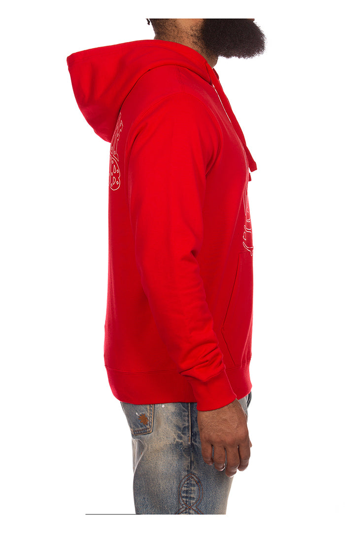 BB LINE HELMET HOODIE (RED)